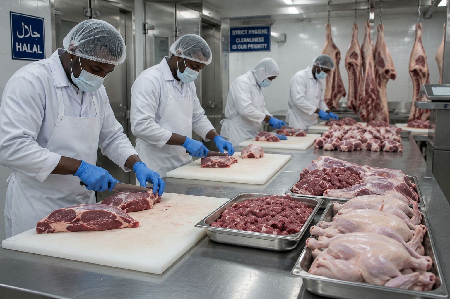 Beef/mutton/lamb/chicken (halal)