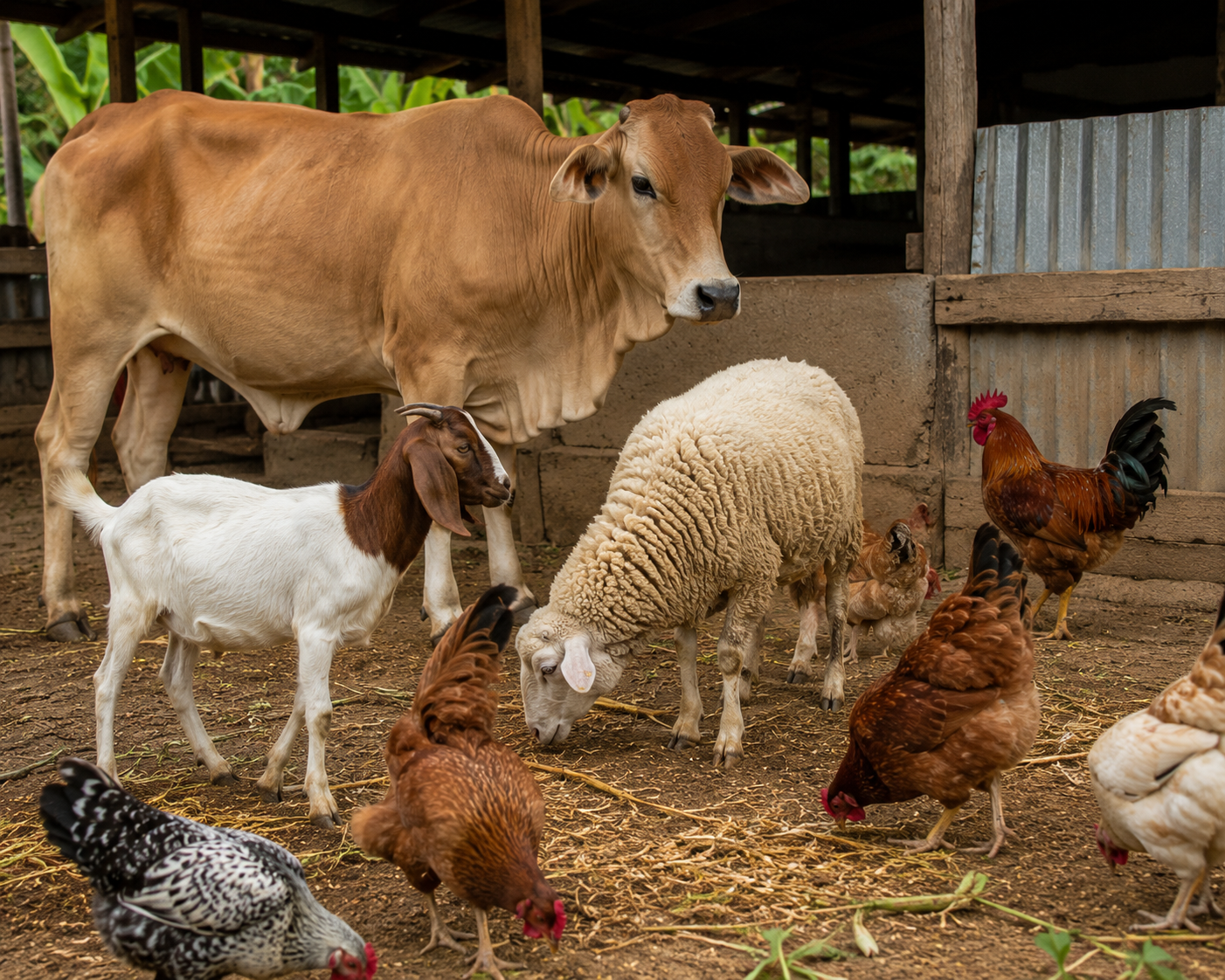 Live cattle/sheep/goat/poultry